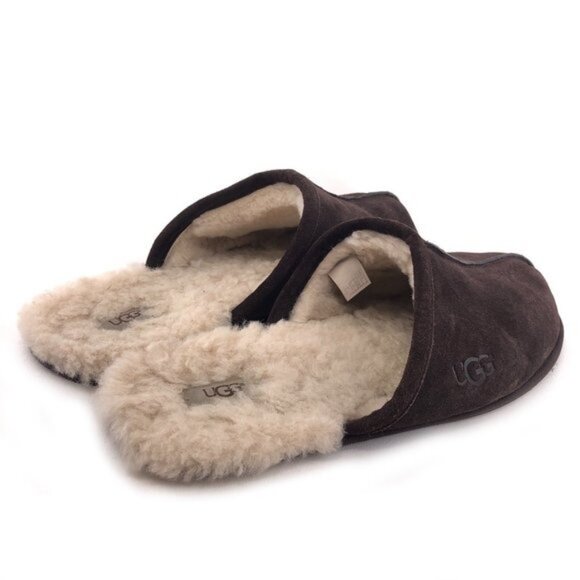 UGG Australia Brown Suede Winter Scuff Slippers 17